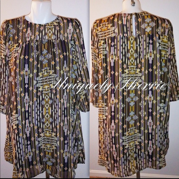 Coffee Multi-Color Brown Tunic/Dress - Picture 5 of 12